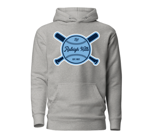 Crossed Bats hoodie (navy/light blue graphic) - Youth sizes