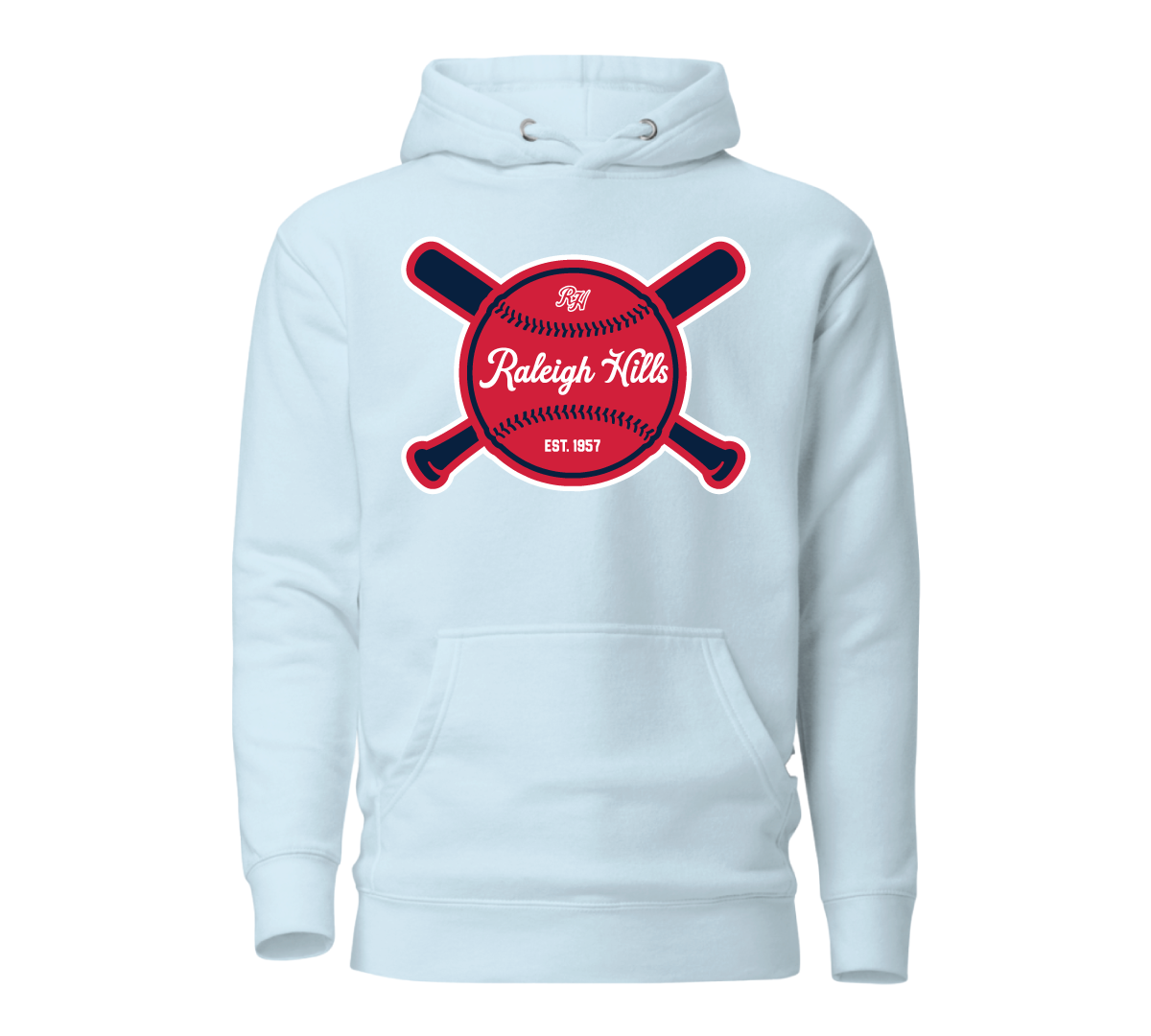 Crossed Bats hoodie (navy/red graphic) - Youth sizes