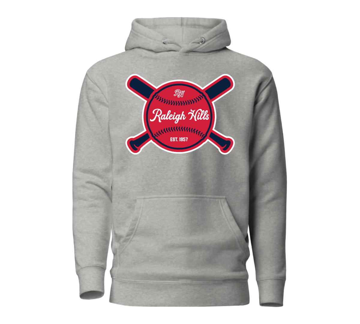Crossed Bats hoodie (navy/red graphic) - Youth sizes