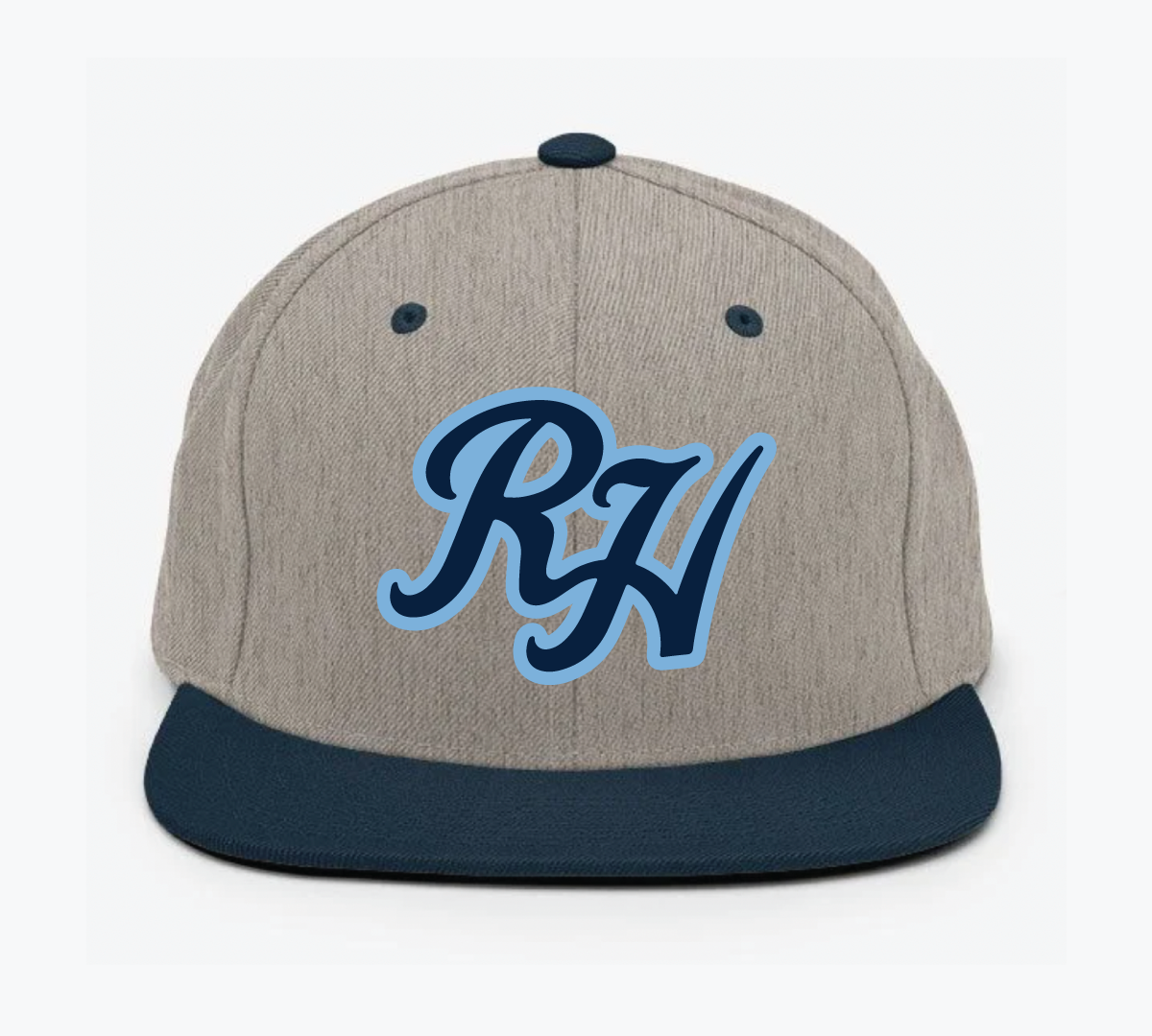 Monogram snapback - Navy/light blue graphic