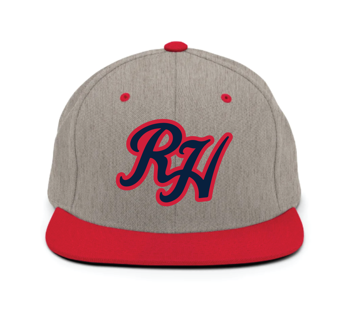 Monogram snapback - Navy/red graphic