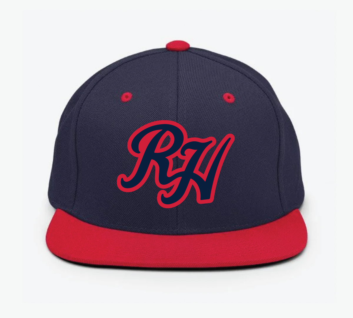 Monogram snapback - Navy/red graphic