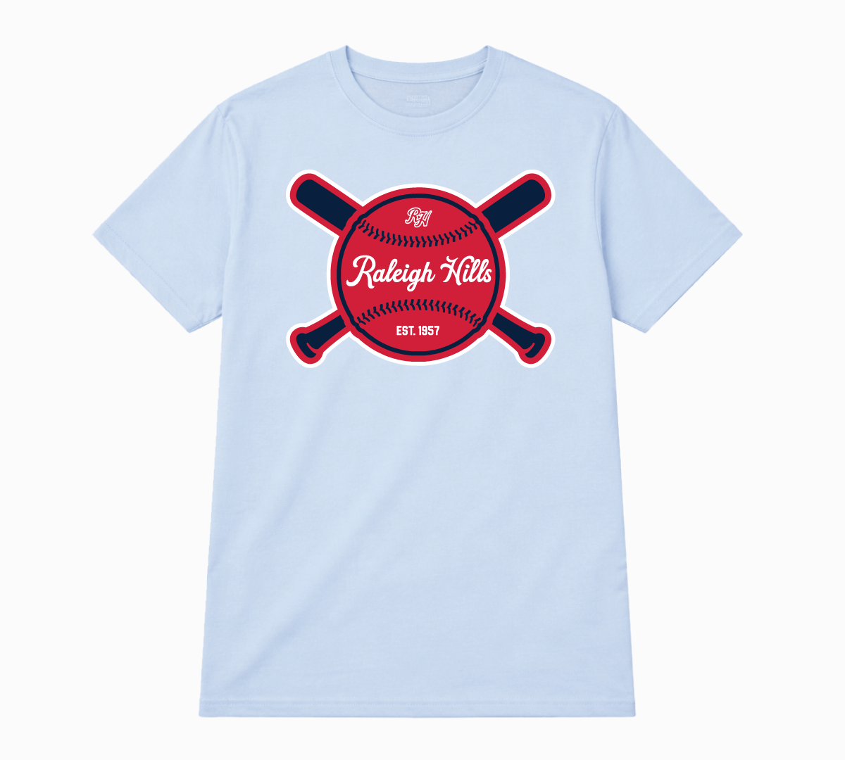 Crossed Bats tee (navy/red graphic) - Youth sizes