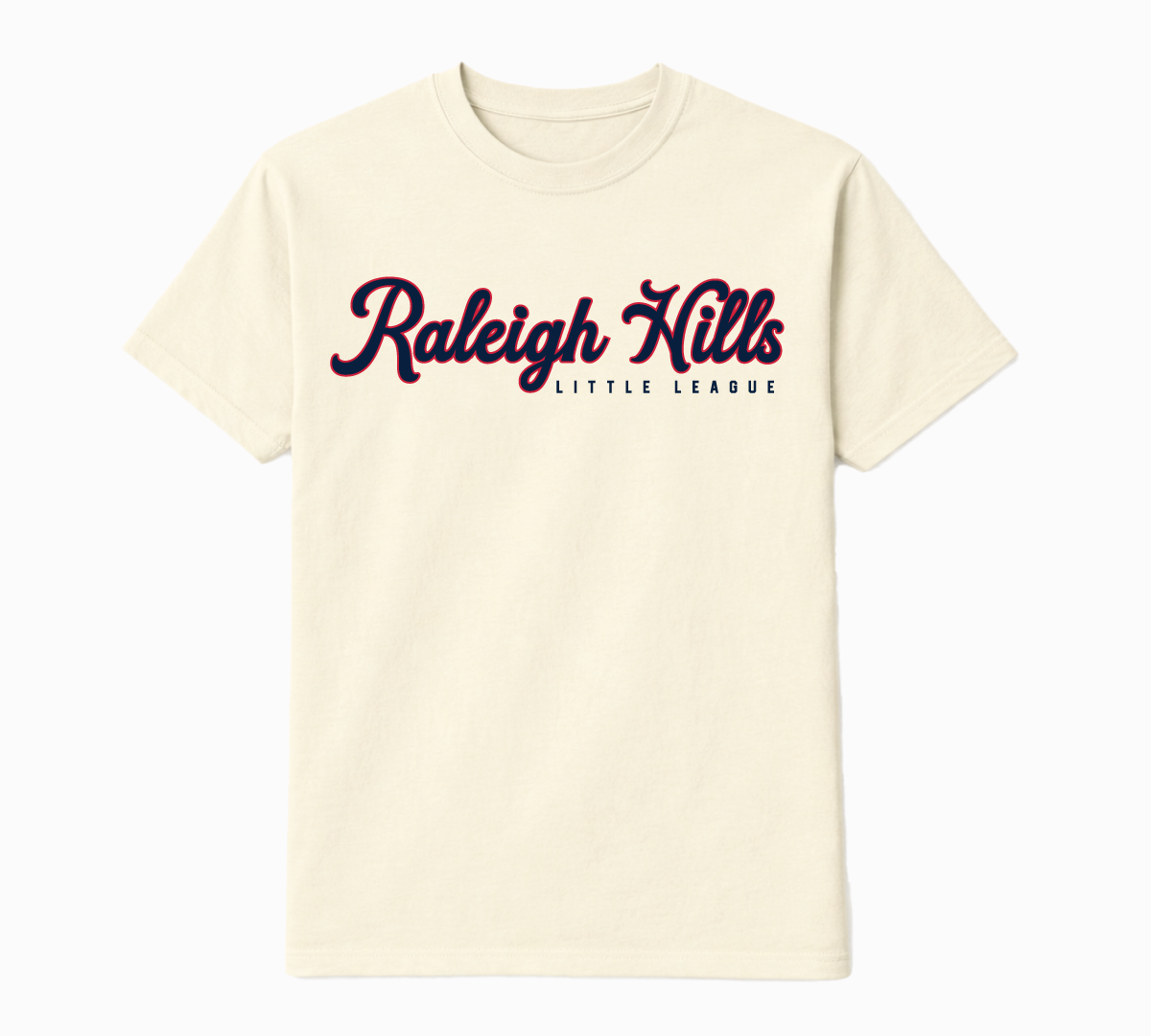 Script tee (Red/navy graphic) - Youth sizes
