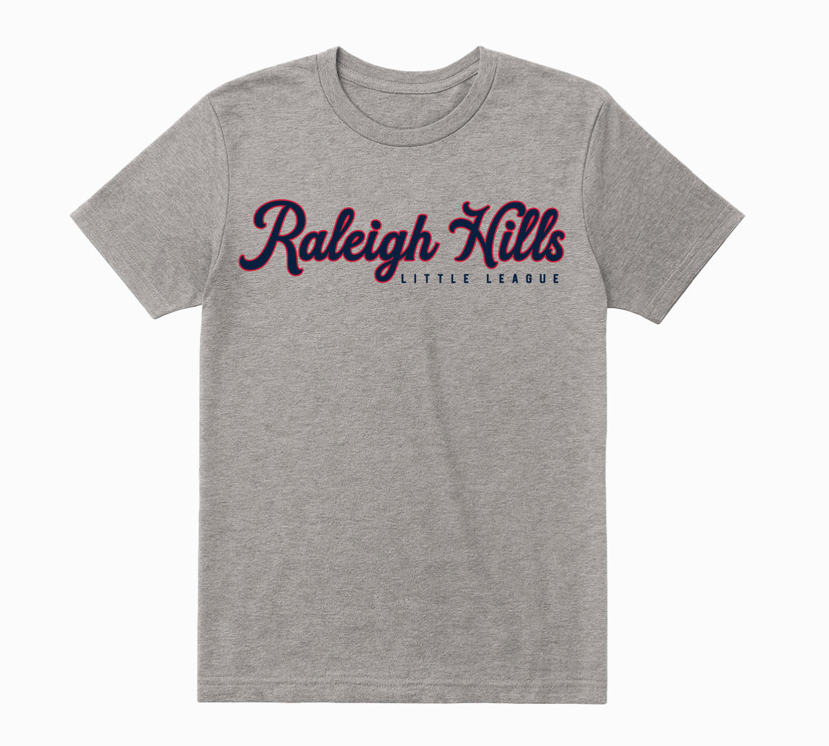 Script tee (Red/navy graphic) - Adult sizes