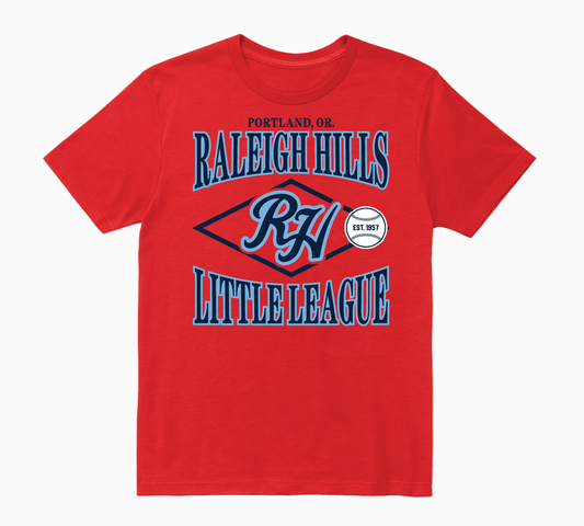 Vintage Collegiate tee (navy/light blue graphic) - Youth sizes